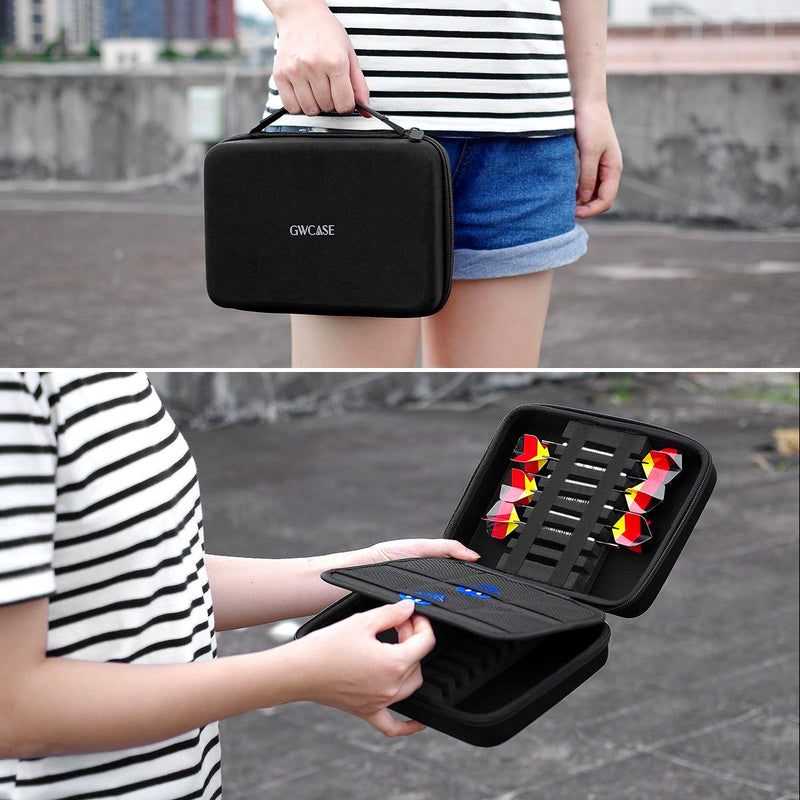 [Australia - AusPower] - GWCASE Dart Case for 16 Steel Tip and Soft Tip Darts, Dart Carrying Storage Holder Fits for Dart Tips, Shafts and Flights (Box Only) 