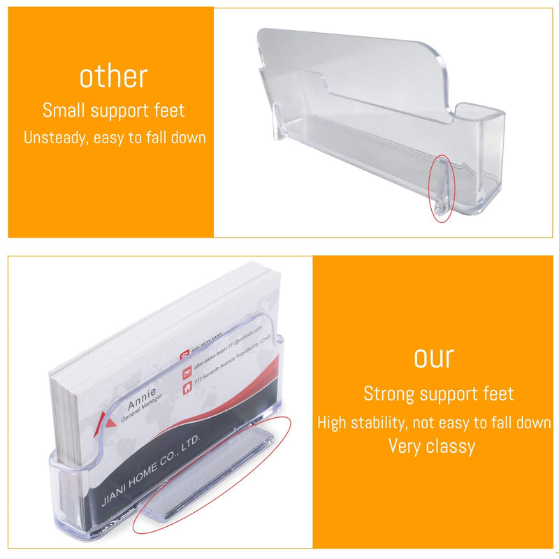 [Australia - AusPower] - DMFLY 16 Pack Business Card Holder for Desk, Acrylic Business Card Holder Clear Plastic Business Card Stand Desktop Business Card Holders for Exhibition, Home & Office, Fits 30-50 Business Cards 
