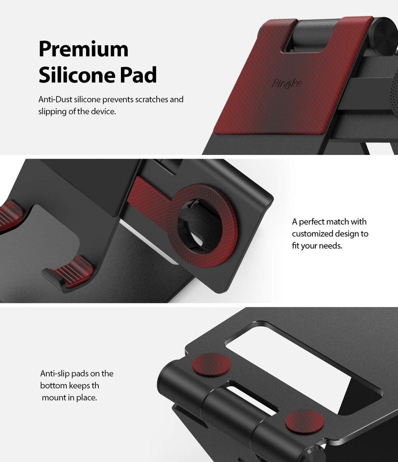 [Australia - AusPower] - Ringke Super Folding Stand, 2 in 1 Portable Smartphone & Smartwatch Stand Compatible with Galaxy Watch 4 / Watch 4 Classic, Galaxy Watch 3, Galaxy Watch Active 1/2 Black (Galaxy Watch) 