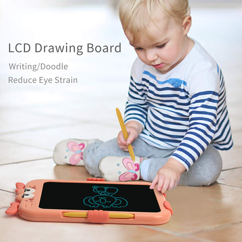 [Australia - AusPower] - BABYTRY LCD Drawing Board, Writing Tablet for Kids and Toddlers, Electronic Doodle Board - Handwriting Gifts for Kids at Home & School with Lock Erase Button and 2 Stylus Pen Orange 10 inches 
