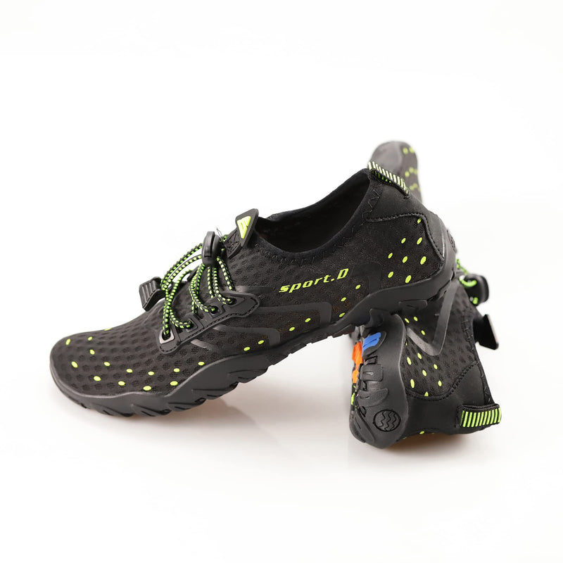 [Australia - AusPower] - Teemie Water Shoes for Men Women Quick-Dry Barefoot Aqua Sock Outdoor Athletic Sport Shoes 6 Women/4.5 Men 0-black 