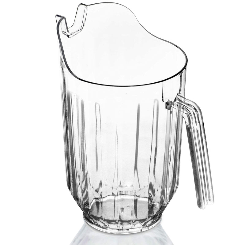 [Australia - AusPower] - DecorRack 2 Crystal Clear Plastic Pitcher Beverage Dispenser with Pour Spout Shatterproof Catering and Restaurant Serveware for Cold Drinks, Water, Lemonade, Beer, and Sangria, 56 Ounce (2 Pack) Pack of 2 