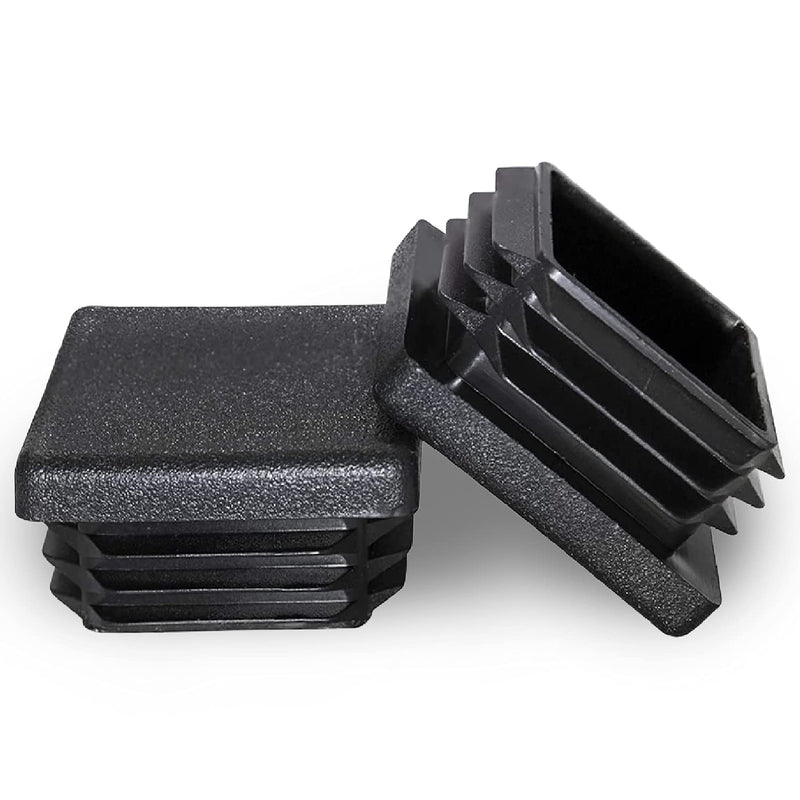 [Australia - AusPower] - Prescott Plastics 1 1/2” (38.1 mm) Square Plastic Plug Insert, Black End Cap for Metal Tubing, Fences, Glide Protection for Chairs and Furnitures (10 Pack) 