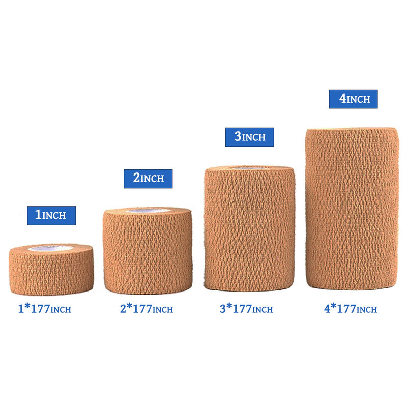 [Australia - AusPower] - Self Adhesive Bandages, Sports Wrap Tape for Wrist and Ankle, Breathable Waterproof Elastic Non-Woven Cohesive Bandage, 8 Rolls Athletic Tape 