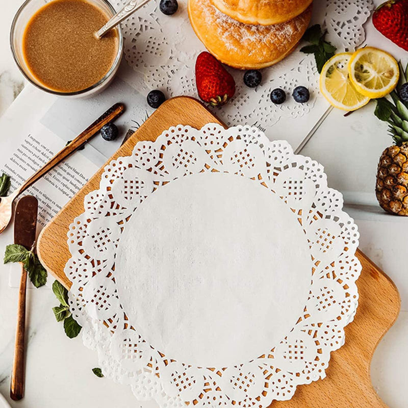 [Australia - AusPower] - Paper Doilies, White Round Paper Lace Doilies,140 pcs Disposable Paper Placemats,for Birthday Party and Wedding Tablewear Decoration（4.5"and 5.5"） 