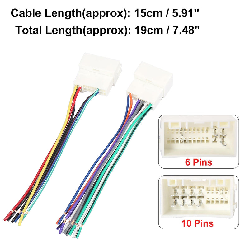 [Australia - AusPower] - X AUTOHAUX 70-7304 Car Stereo CD Player Wiring Harness Set Wire Radio Adapter for Hyundai Elantra 2011-2018 