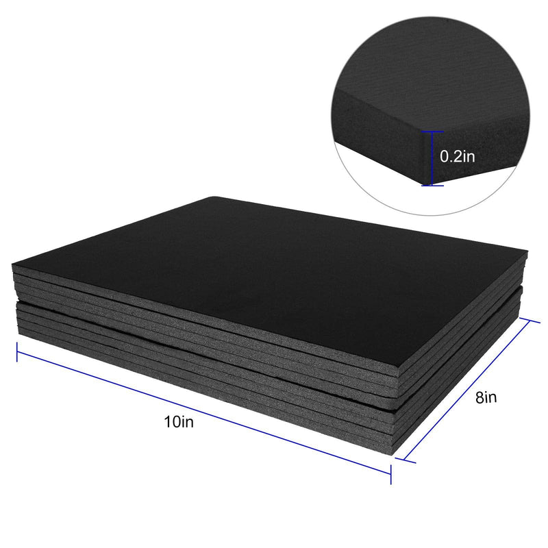 [Australia - AusPower] - 30Pack 3/16”Foam Boards, 8"x10" Black Foam Board Sheet for School, Black Polystyrene Poster Board Signboard for Presentations, School, Office & Art Projects 