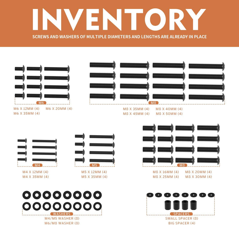 [Australia - AusPower] - Universal TV Installation Hardware Kit Includes M4 M5 M6 M8 TV Sets Screws and Spacers for Most TVs Up to 80" HTA001 Screw PACKAGE 