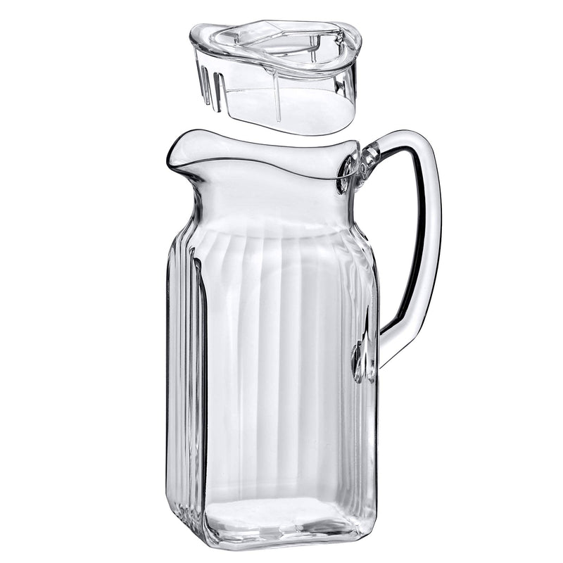 [Australia - AusPower] - Amazing Abby - Quadly Bandly - Acrylic Pitcher (64 oz), Clear Plastic Water Pitcher with Lid, BPA-Free and Shatter-Proof, Great for Iced Tea, Sangria, Lemonade, Juice, and More Quadly Bandly (64 oz) 