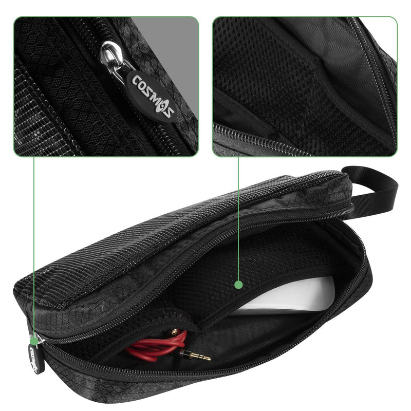 [Australia - AusPower] - CM Travel Cable Organizer Case Bag Portable Computer Accessories Zipper Mesh Pouch Bag for Holding Laptop Mouse, Power Bank, USB, Adapter, Charger, Cellphone and Cosmetics 