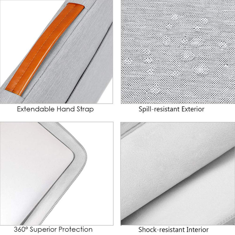 [Australia - AusPower] - Lacdo 360° Protective Laptop Sleeve Case for 15 inch New MacBook Air M2 2023 A2941, 15 inch MacBook Pro A1990 A1707, Dell XPS 15 Plus 2022-2020 Computer Bag, Shockproof, Water-Resistant, Gray New MacBook Air 15 Inch 
