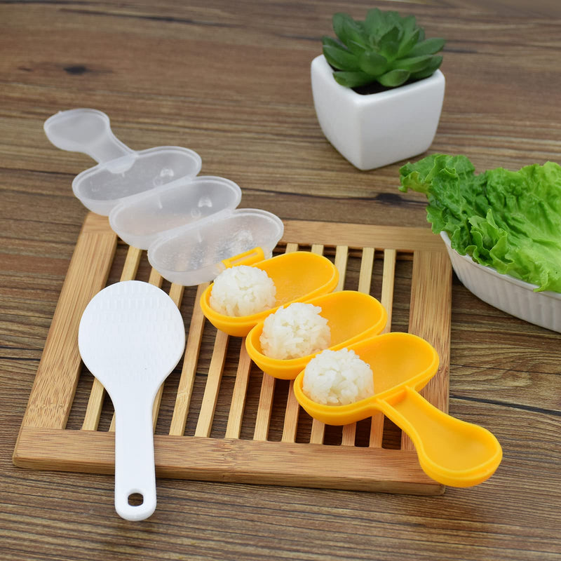 [Australia - AusPower] - MEETSWEET Rice Ball Mold Ball Shaped Kitchen Tools DIY Lunch Maker Mould Food Decor for Kids Mold with a Mini rice scoop 