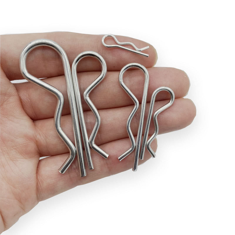 [Australia - AusPower] - Yoliko 38 Pcs Hitch Pin Clip R Clips Retaining Pins Tractor Cotter Pin Hair Pin Assortment Spring Clip Retainer Pins Hitch Keeper Pins Kit for Dolly Pins/Trailer Pin Clips/Hand Ttruck Pin Replacement 38 pcs in 5 size 