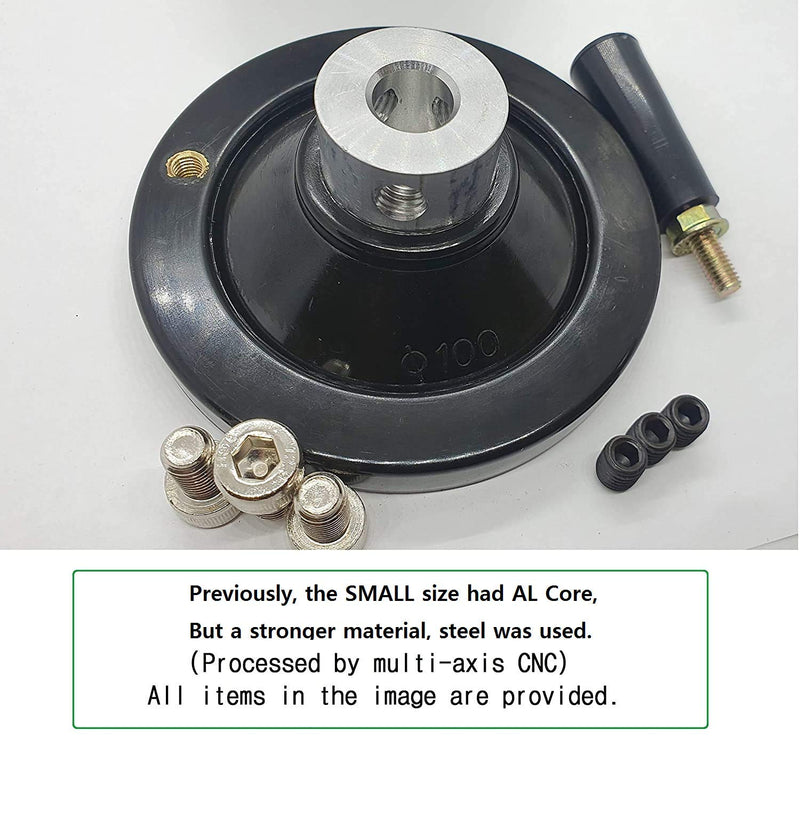 [Australia - AusPower] - The Ultimate Handwheel for 1/2" or less Shaft - OD. 4" with 2 Type Set Screw and Revolving Knob Handle Included Can be Used Every Machinery parts Such as Table Saw, Milling, Lathe, Vise, Machines. 