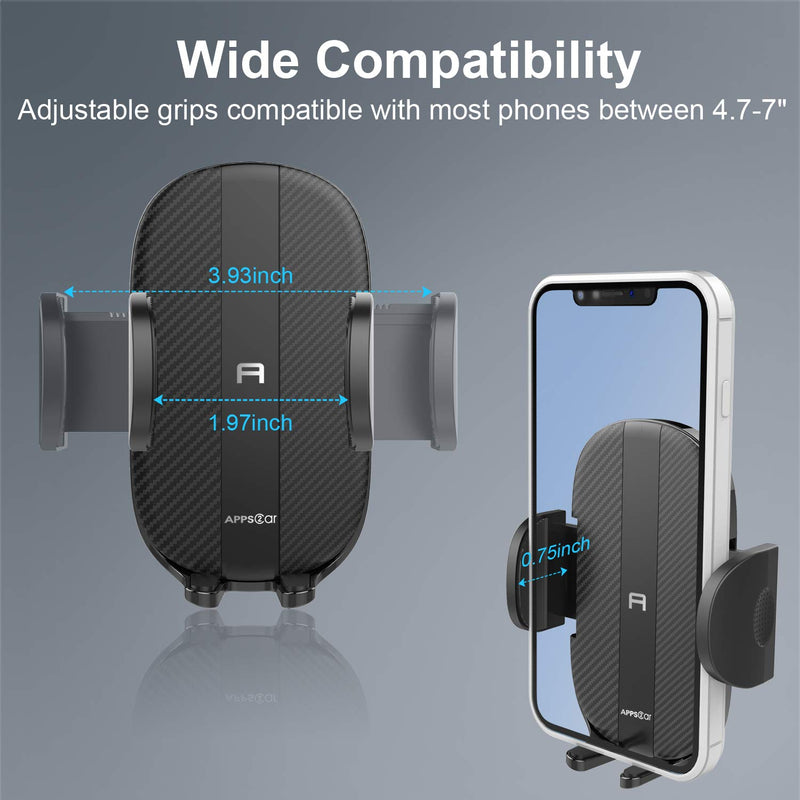 [Australia - AusPower] - Car Phone Holder Mount, Sturdy Car Phone Mount with 8.26-Inch Gooseneck Long Arm, Industrial-Strength Strong Suction Cup Car Mount, Universal Dashboard Windshield Phone Holder Car for CellPhone iPhone 