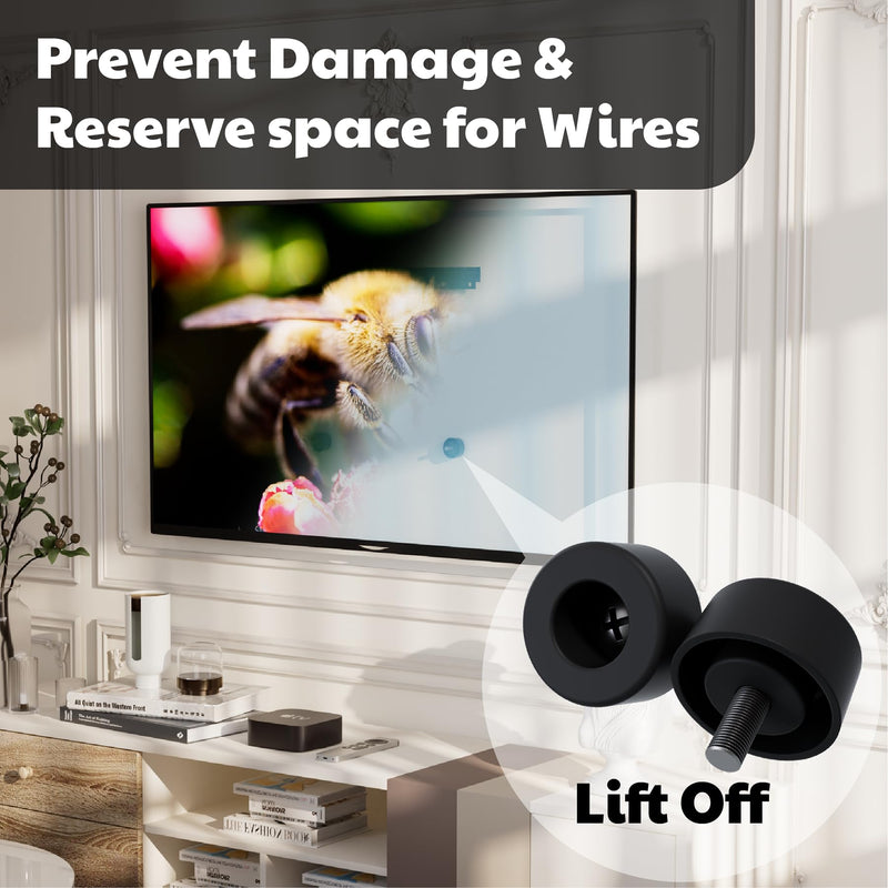 [Australia - AusPower] - EZISE Studless TV Drywall Mount for 12-55 Inch Flat Screen, Slim No Drill TV Wall Mount Holds up to 100 lbs, No Stud Easy Install with Nails, Max VESA 400x400mm 