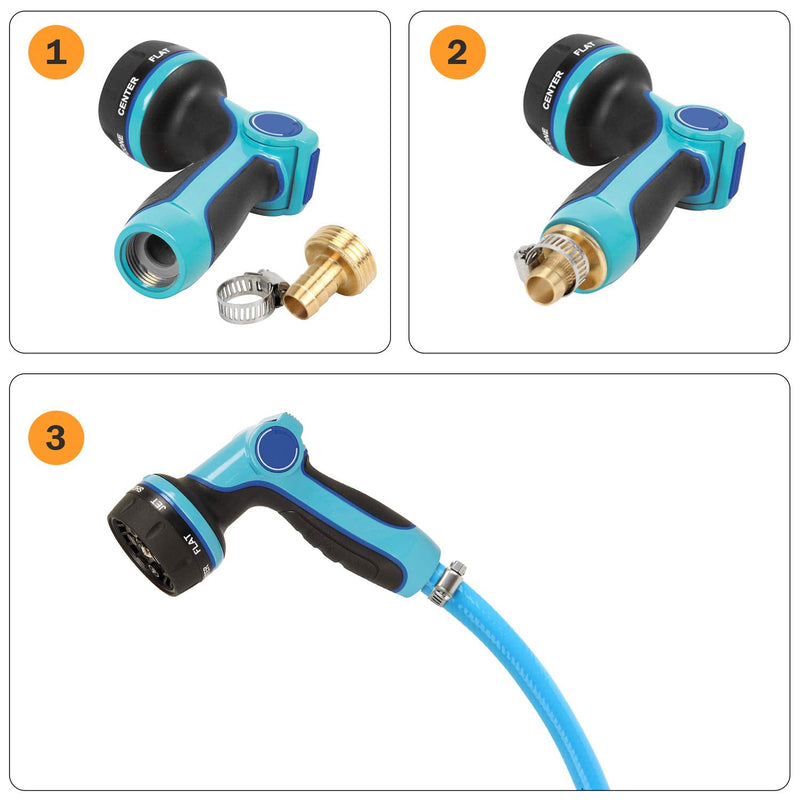 [Australia - AusPower] - STYDDI Garden Hose Repair Kit, Solid Brass Water Hose Mender Female and Male Hose Connector with Clamps, Fit Standard 1/2" Rubber Garden Hose, 4 Set For 1/2" Rubber Garden Hose 