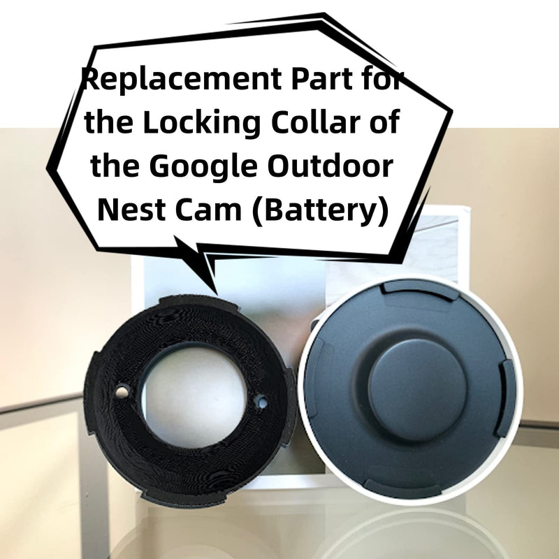[Australia - AusPower] - TEYOUYI Mount for Nest Cam,Accessory for Nest Cam Outdoor (Battery) Replacement Part for Nest Cam Outdoor (Battery) Locking Collar Black Not Included Nest Cam Outdoor (Battery) 