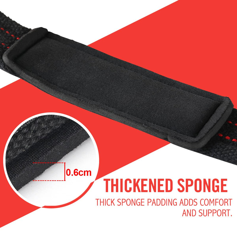 [Australia - AusPower] - OHMY FIT Padded Cotton Power Lifting Straps for Weightlifting, Deadlifting, Powerlifting, and Strength Training. Strong Wrist Straps for Men and Women. 