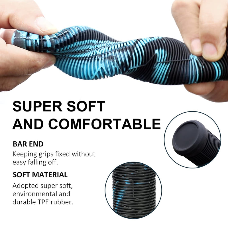 [Australia - AusPower] - Limit Handlebar Grips with Easy Cutting Lines for 150/160/170mm Use Pro Stunt Scooters Biack/blue 