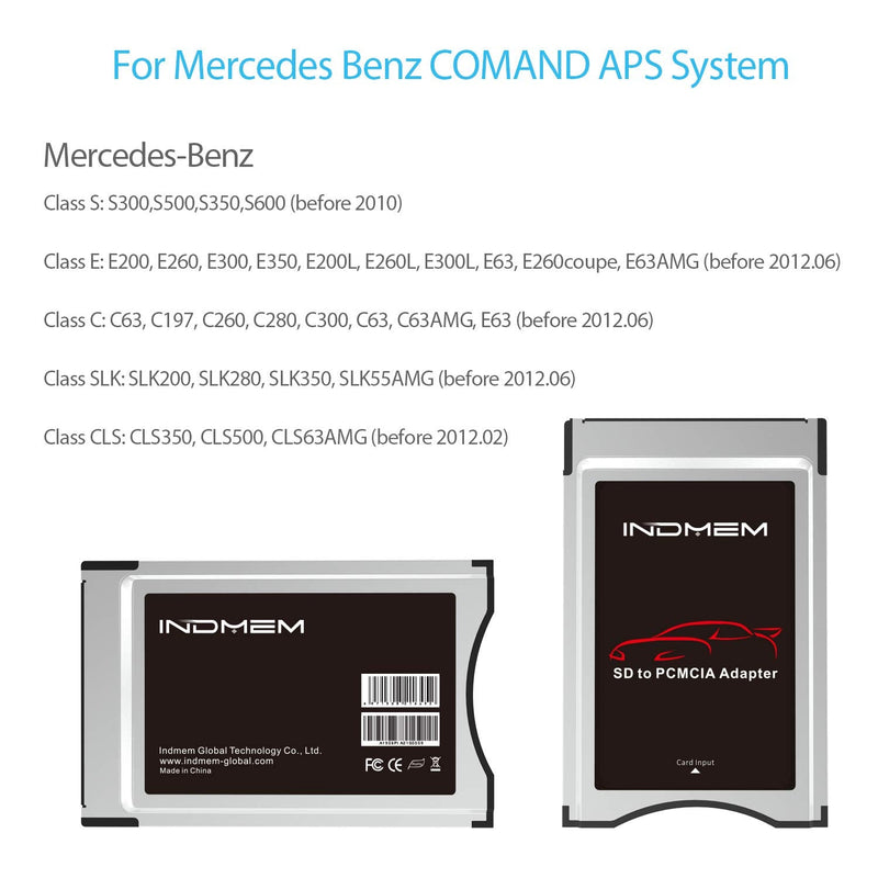 [Australia - AusPower] - PCMCIA to SD Card Memory Card Adapter SDHC to PC Card Converter Reader for Mercedes Benz S, E, C, GLK, CLS Class COMAND APS System Media Player 