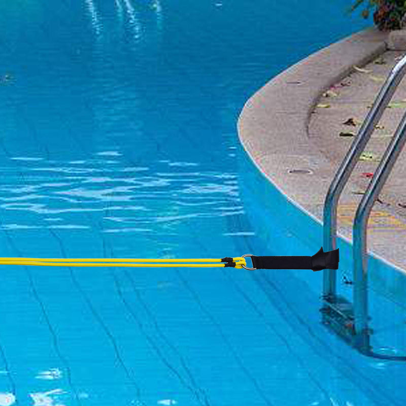 [Australia - AusPower] - Swim Bungee Training Belt Swim Resistance Belt Swim Exerciser Belt Swim Tether (One Waist Belt, One Bungee Cord, One Loop), with YYST Storage Mesh Bag 