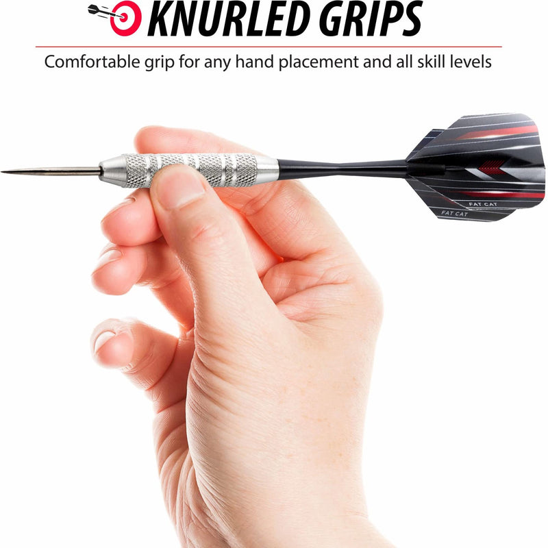 [Australia - AusPower] - Fat Cat Darts in a Jar: Steel Tip Darts with Storage/Travel Container, 20 Grams (Pack of 15, 21 and 27 Darts) Jar with 21 Darts 