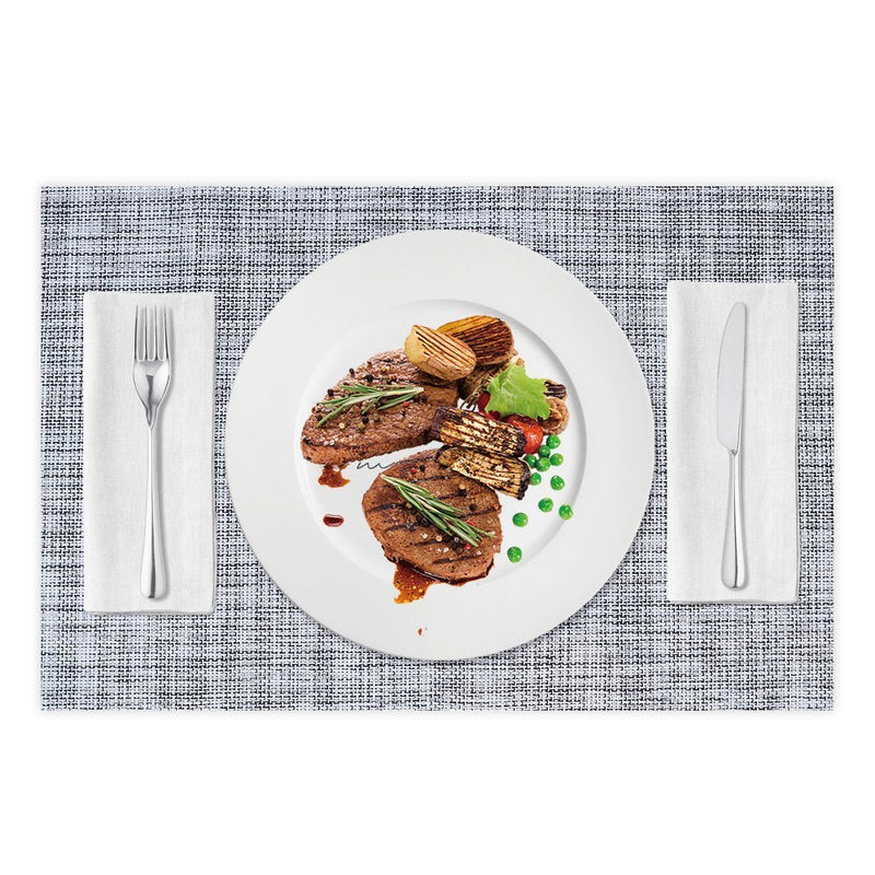 [Australia - AusPower] - homEdge PVC Placemat, 4 PCS of Non-Slip Heat Resistant Place Mats, Washable Vinyl Placemats, Set of 4 – Gray 