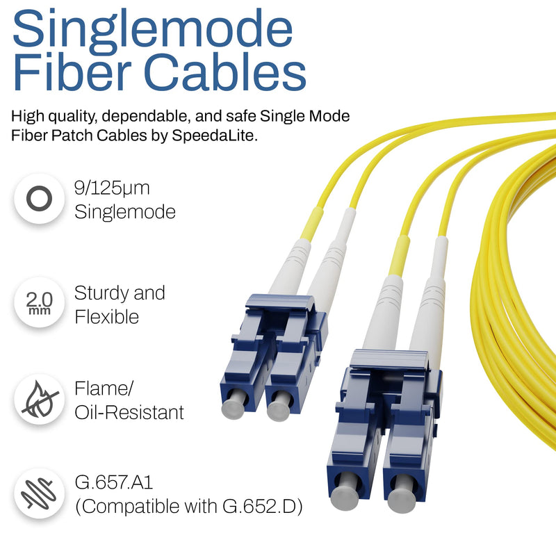 [Australia - AusPower] - SpeedaLite UNC 2M LC to LC Fiber Patch Cable Single Mode 9/125 DX LC-LC, Duplex, OS2, SM, Fiber Optic Cable, LCLC, LC LC, 2.0mm, Bend Insensitive, 2 Meter, by UNC Group 