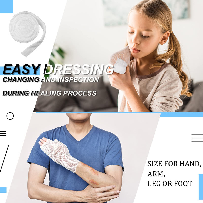 [Australia - AusPower] - Tubular Bandage Elastic Net Wound Dressing Elastic Dressing Retainer Tubular Stretch Elastic Gauze Bandage for Finger, Toes, Without The Use of Adhesive Tape, 33 Yard Roll Stretched(Size 4) Size 4 