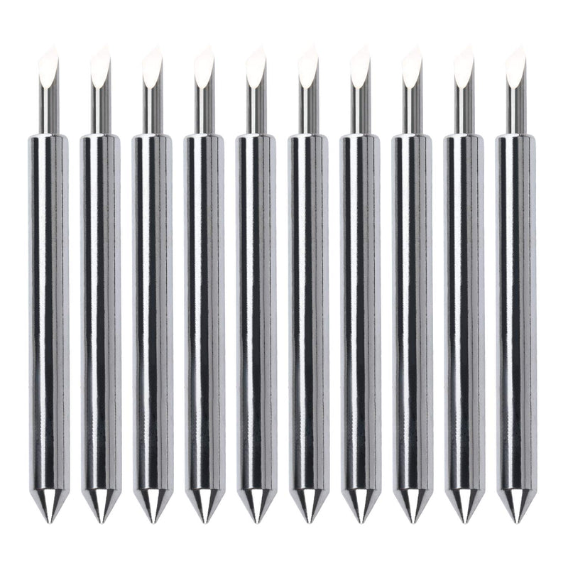 [Australia - AusPower] - HQMaster 45 Degree Tungsten Steel Lettering Blade Vinyl Cutter Blades for Roland Cutting Plotter Red Cap Pack Of 10 45° 