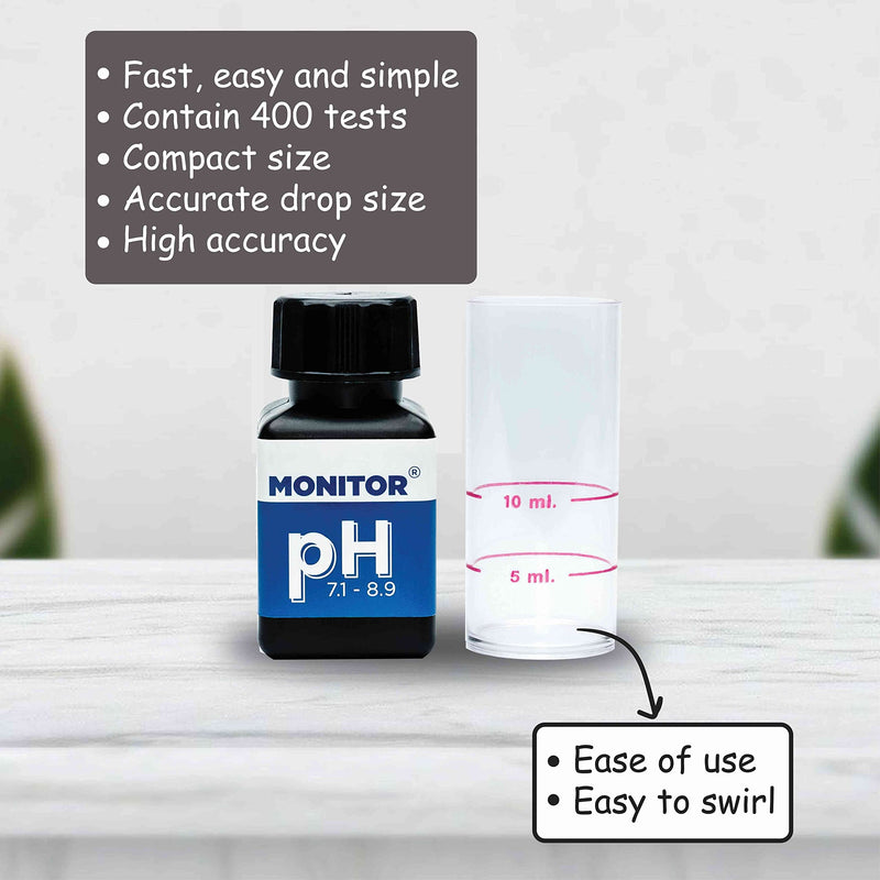 [Australia - AusPower] - Generic Monitor pH 7.1-8.9 Test KIT (400 Tests) - Monitor Aquarium and aquaculture Water Quality 