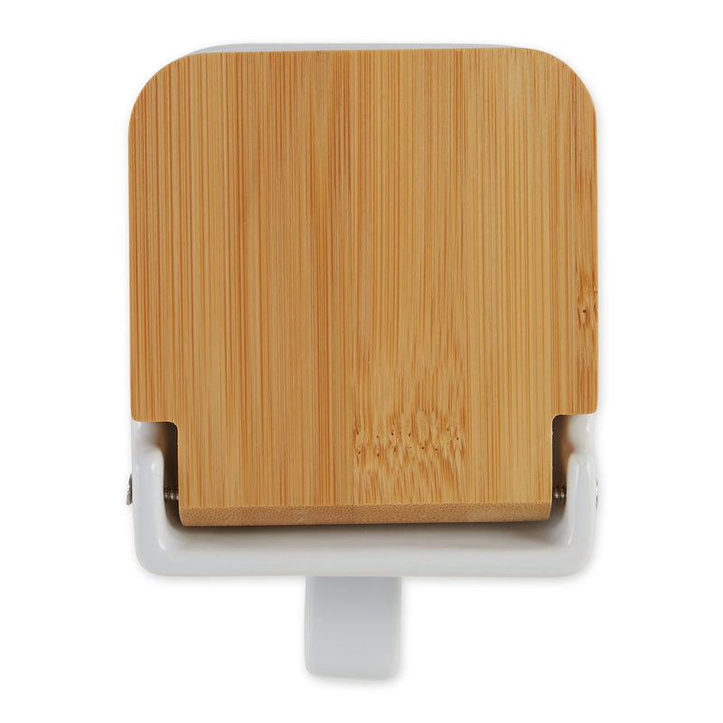 [Australia - AusPower] - RSVP International White Stoneware Kitchen Collection, Salt Box, 4.5x3.25x3.5" 