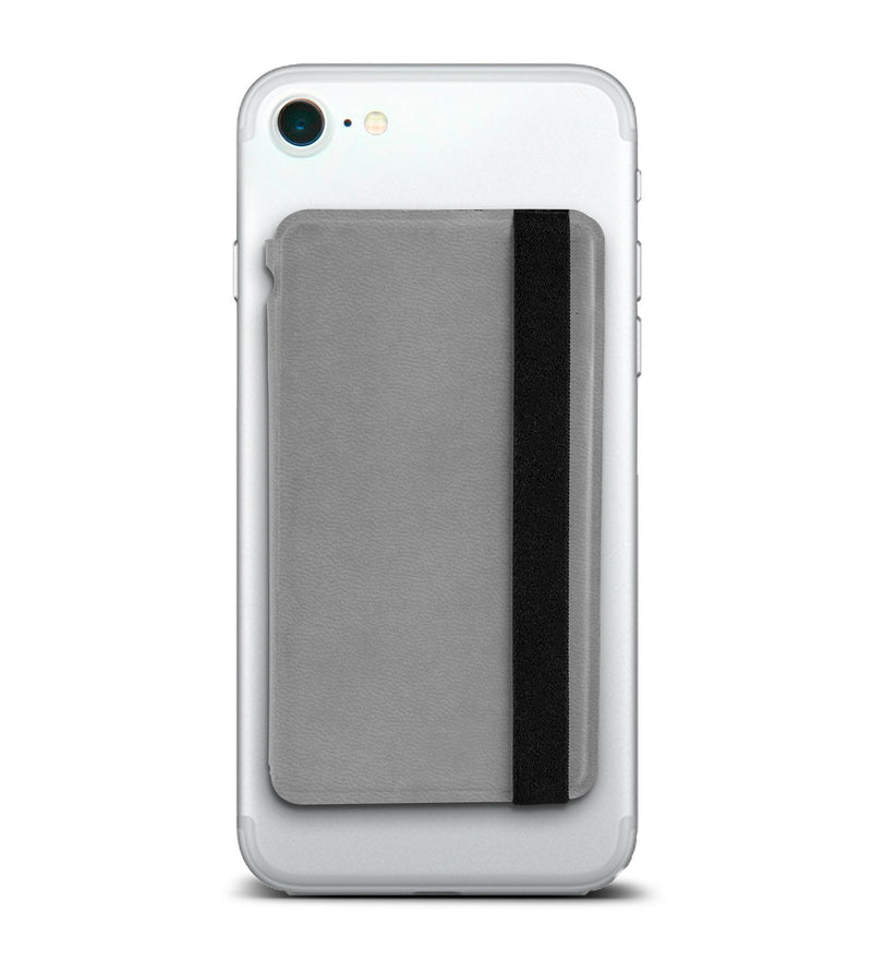 [Australia - AusPower] - Bellagio-Italia Leather Folding Phone Wallet for Credit Cards and Cash Gray 