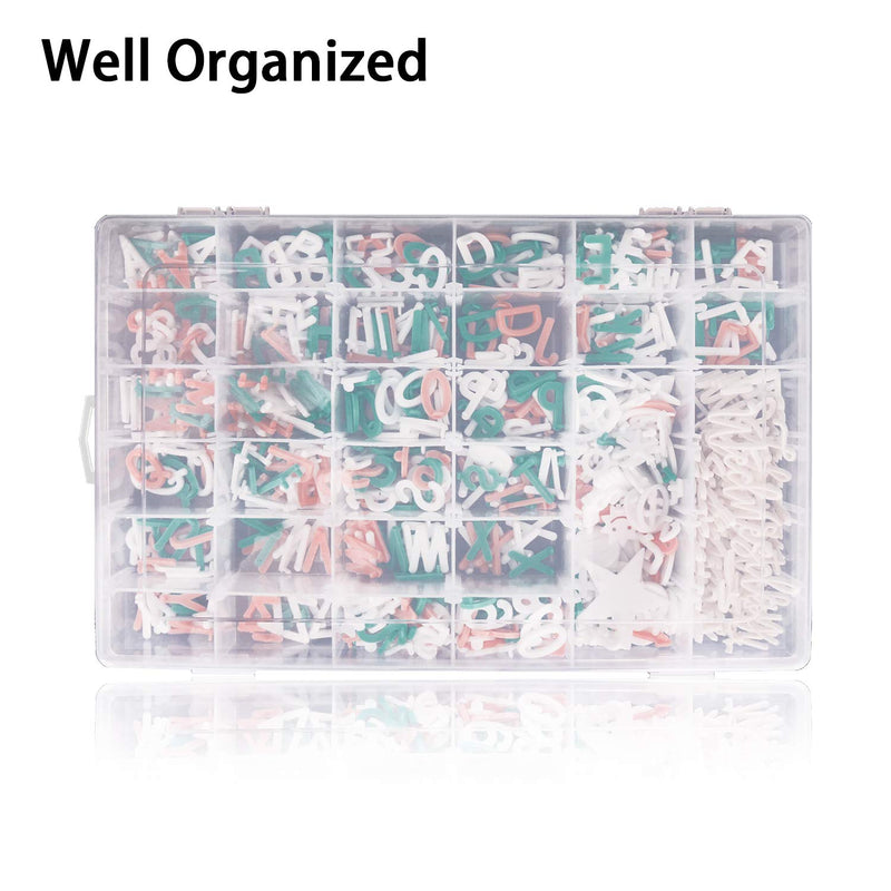 [Australia - AusPower] - Letter Board Letters,697 PRE-Cut Characters (3/4 Inch,In 3 Colors) With Sorting Tray Choice A 