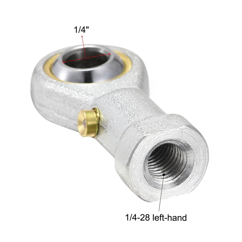 [Australia - AusPower] - uxcell PHSB4 Rod End Bearings 1/4-inch Bore Pre-Lubricated Bearings 1/4-28 Female Thread Left Hand 2pcs 1/4" 