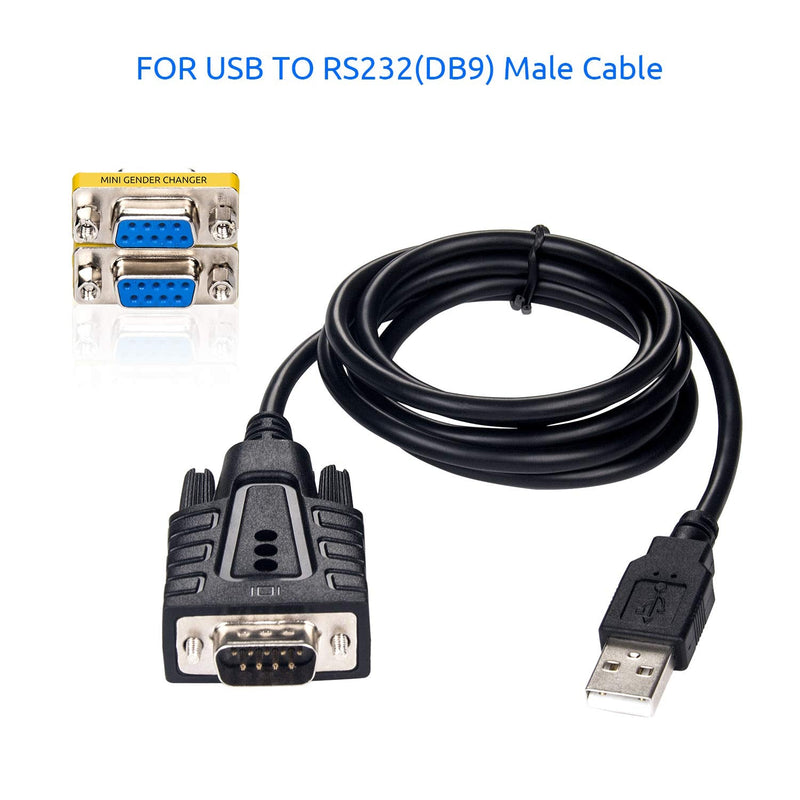 [Australia - AusPower] - DriverGenius RD232F2F DB9 Serial RS232 COM Gender Changer - for USB to RS232 Serial Cable Adapter (Female/Female) F/F 
