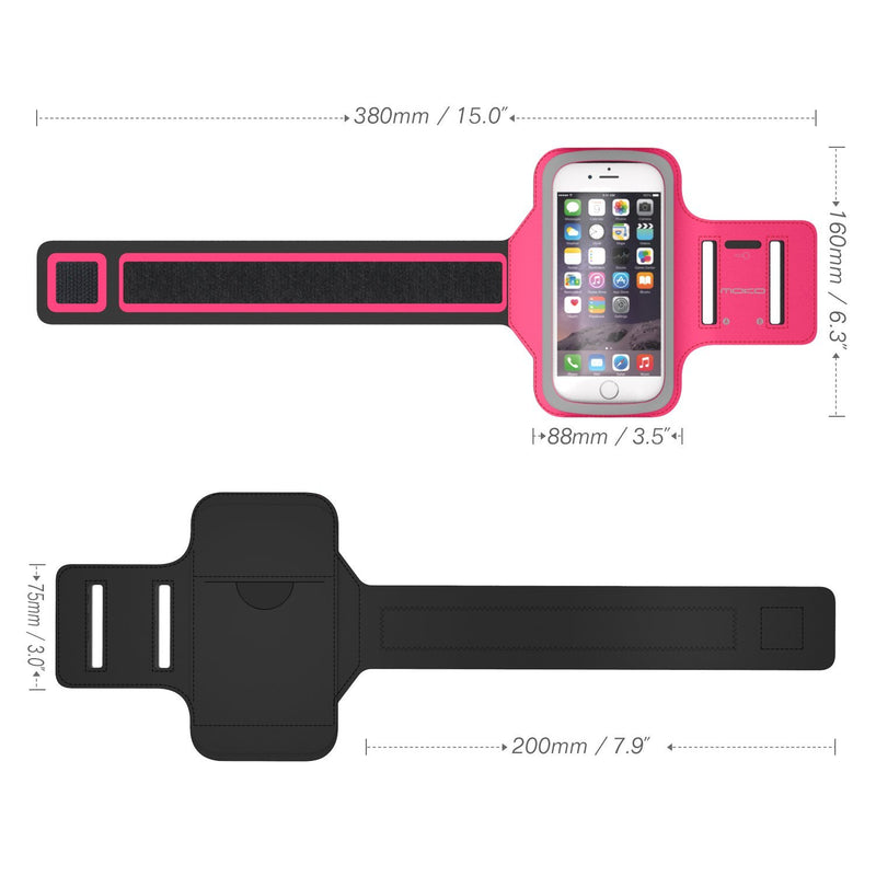 [Australia - AusPower] - MoKo Armband Compatible with iPhone 6s / 6, Sweatproof Sports Running Armband Workout Arm Band Cover Fit iPhone 6S, 6, 5S, 5, Galaxy S7, S6 Edge, Magenta (Fits Arm Girth 9"-12.6") 