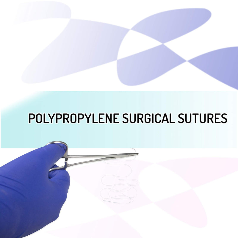 [Australia - AusPower] - Vision Scientific VSN4004 75cm Polypropylene Suture Thread W Curved Needle 24 PK | Exceptionally Smooth Surface | Superior Tensile Strength & Knot Security | W Manual(Educational & Training Use Only) 