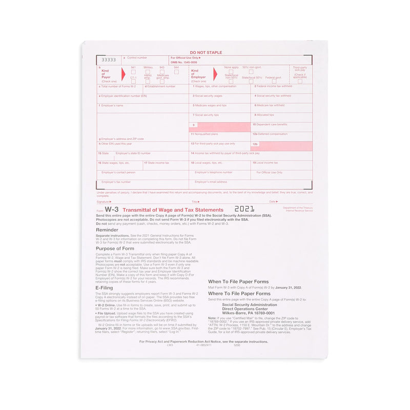 [Australia - AusPower] - W2 Forms 2021, 4 Part Tax Forms, 25 Employee Kit of Laser Forms, Compatible with QuickBooks and Accounting Software, 25 Self Seal Envelopes Included 
