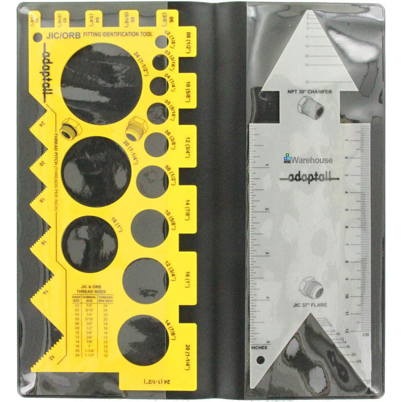 [Australia - AusPower] - HoseWarehouse Brand TGK02-HW SAE American Thread Identification Kit w/Adaptall Gauges (NPT, NPSM, ORS, ORFS, ORB, an, JIC 37) 