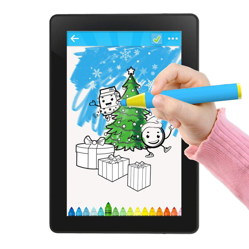 [Australia - AusPower] - CISCLE Youth Series Kids Stylus Pen, Fun Crayon Stylus Compatible for Apple iPad Air Mini Pro, Kids Edition Tablet, Dragon Touch, Galaxy Tab A E, Chromo Android Tablets (2 Pack) 