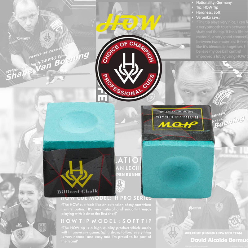 [Australia - AusPower] - KONLLEN How Pool Cue Chalk Cubes, 2-Pack - Table Billiards Stick Bulk Supplies, Equipment, Accessories - Games, Tournaments, Bars, Home, Sports & Hobbies Dry 