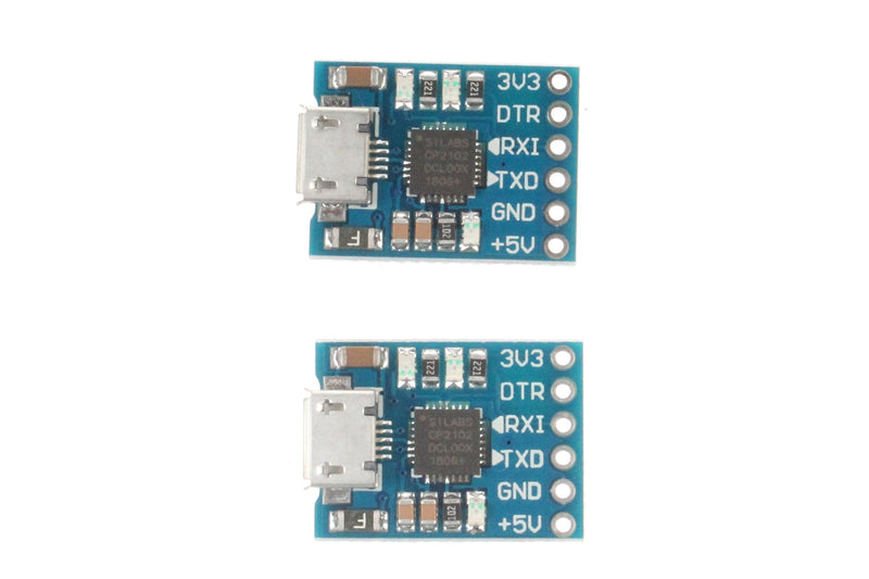 [Australia - AusPower] - NOYITO CP2102 Micro USB to TTL Serial Module UART 6 Pin Serial Converter STC Downloader (Pack of 2) 