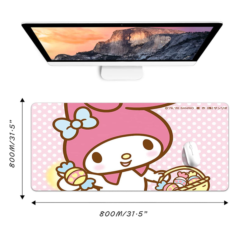 [Australia - AusPower] - My Melody Gaming Mouse Pad with Stitched Edge Non-Slip Rubber Base Mousepad Desk Writing Mat for Laptop Computer(11.8*27.5 inch) my melody 