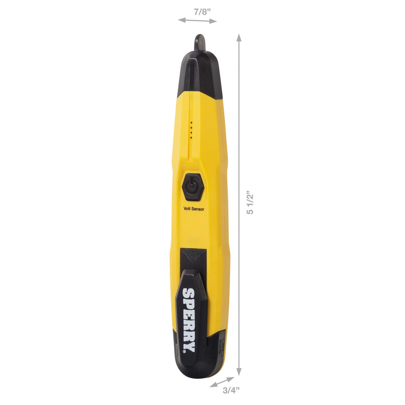 [Australia - AusPower] - Sperry Instruments VD6508 Detector with Flashlight,cETLus Listed Lifetime, Warranty, 1, 5 Clams/Master Non-Contact Voltage Tester, Yellow 