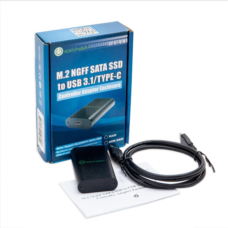 [Australia - AusPower] - Aluminum M.2 NGFF B-Key to USB 3.1 Type-C M.2 2242 SSD Enclosure Portable External Solid State Drive Enclosure SY-ENC25040 
