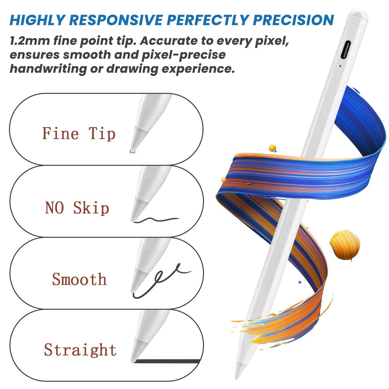 [Australia - AusPower] - Electronic Stylus Pen for Galaxy Z Flip 3 Z Fold 3,New Plastic Point Tip with Precise and Accurate Drawing Pens Compatible with Galaxy Z Flip 3 Z Fold 3 Stylus Pencil,White 
