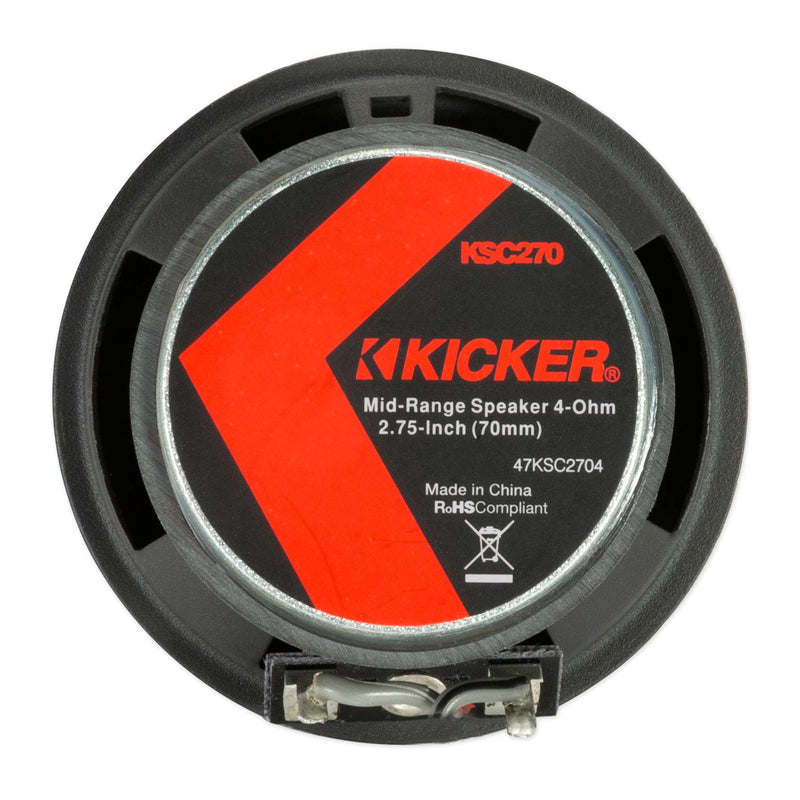[Australia - AusPower] - KICKER 47KSC2704 KSC Series Midrange 2 3/4 Inch 15 to 50 Watts RMS Power Factory Replacement Coaxial Car Audio Sound System Speakers (Pair) 