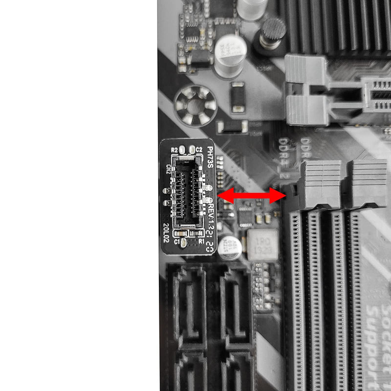 [Australia - AusPower] - USB Front Panel Adapter, JoyReken Vertical USB C Header Adapter, USB 3.1 Type-E Key-A to USB 3.0 20Pin Header Converter for Type C Motherboard 